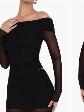 Mistress Rocks Off-Shoulder Long Sleeve Top
